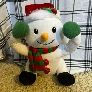 Gemmy Animated Peekaboo Snowman Plush Talking Moving